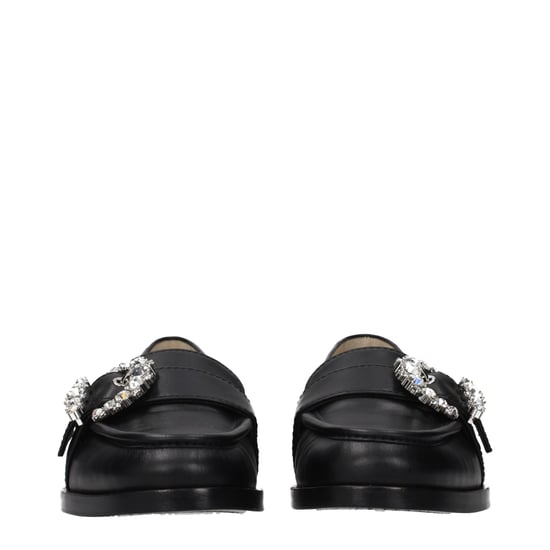 Jimmy Choo Schwarze Leder Slipper - Image 3