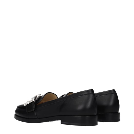 Jimmy Choo Schwarze Leder Slipper - Image 4