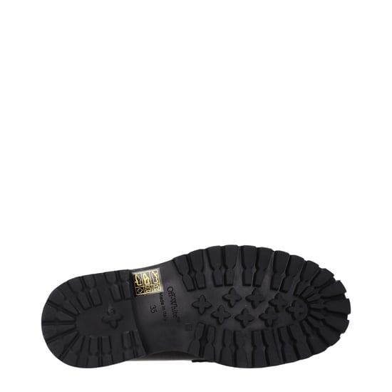 Off-White Schwarze Leder Slipper - Image 5