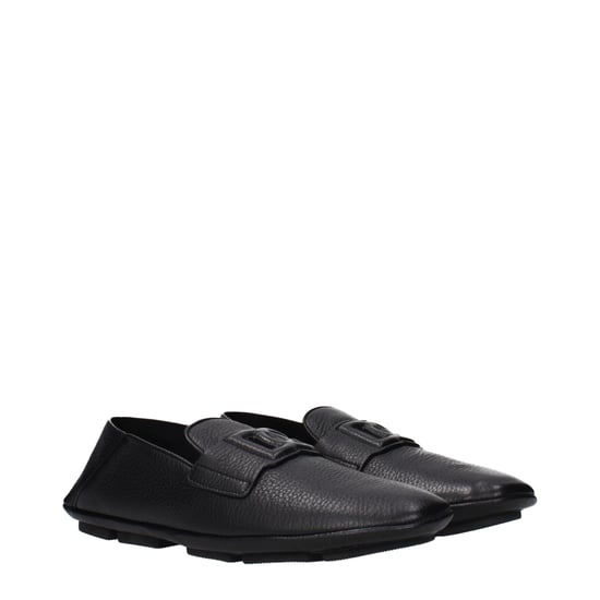 Dolce & Gabbana Schwarze Leder Slipper - Image 2