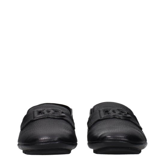 Dolce & Gabbana Schwarze Leder Slipper - Image 3