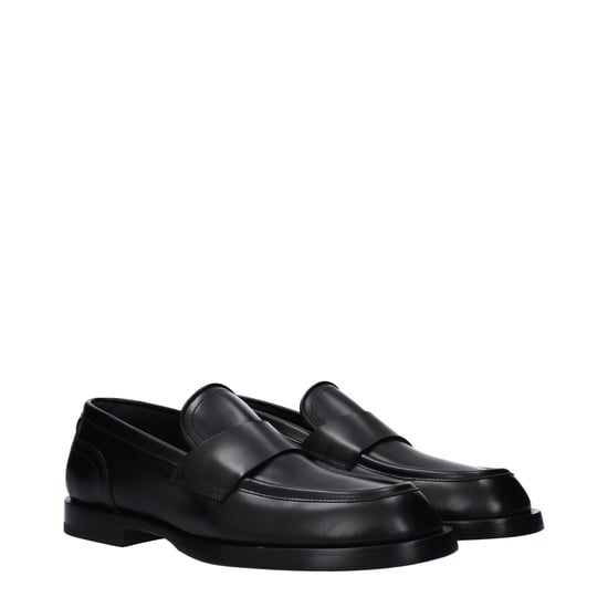 Dolce & Gabbana Schwarze Leder Slipper - Image 2