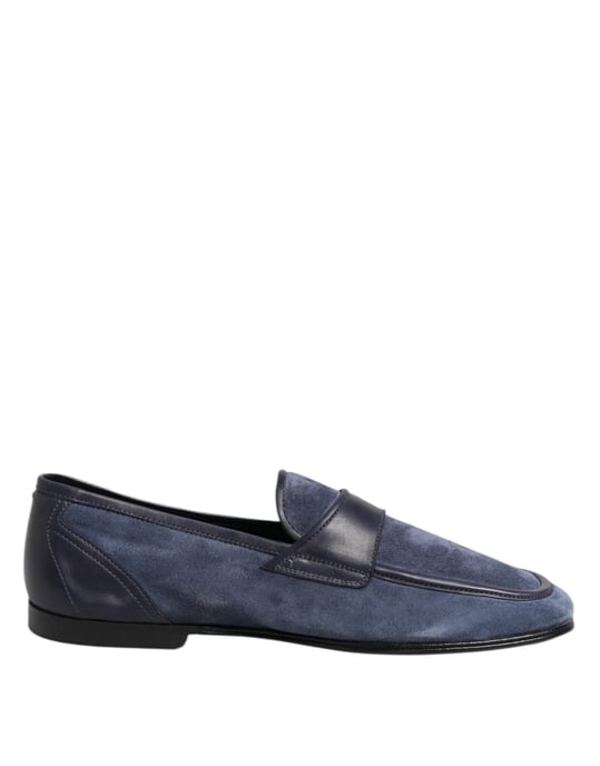 Dolce & Gabbana Blaue Wildleder Mokassins - Image 1
