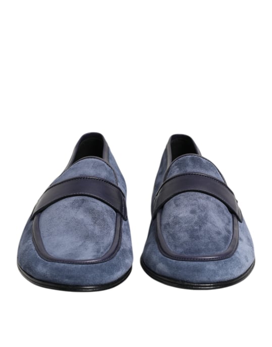 Dolce & Gabbana Blaue Wildleder Mokassins - Image 2