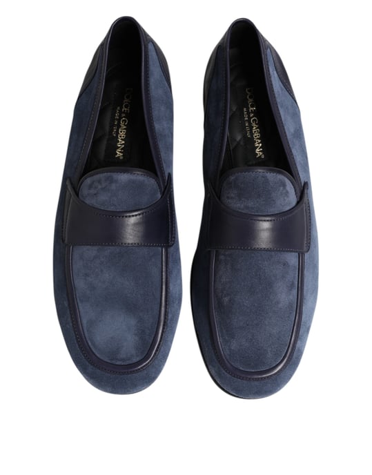 Dolce & Gabbana Blaue Wildleder Mokassins - Image 3