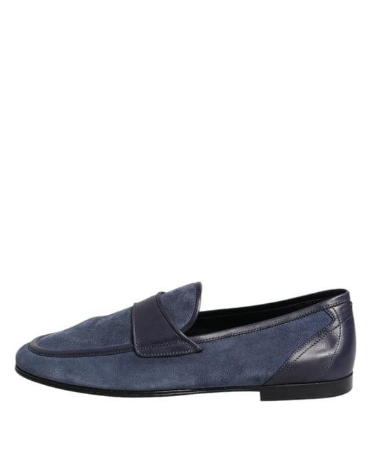 Dolce & Gabbana Blaue Wildleder Mokassins - Image 6
