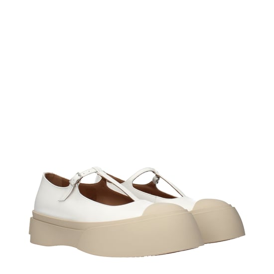 Marni Weiße Leder Slipper - Image 2