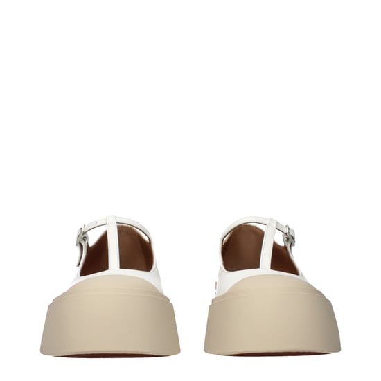 Marni Weiße Leder Slipper - Image 3