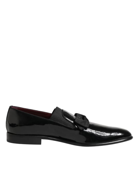 Dolce & Gabbana Schwarze Leder Slipper Schuhe für Herren - Image 1