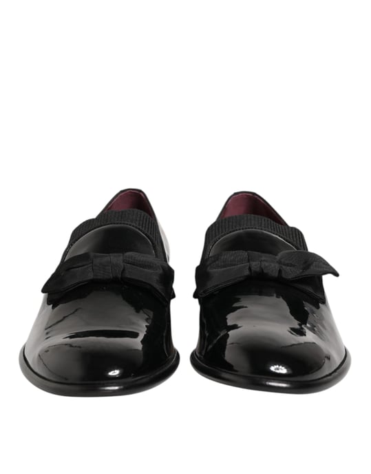 Dolce & Gabbana Schwarze Leder Slipper Schuhe für Herren - Image 3