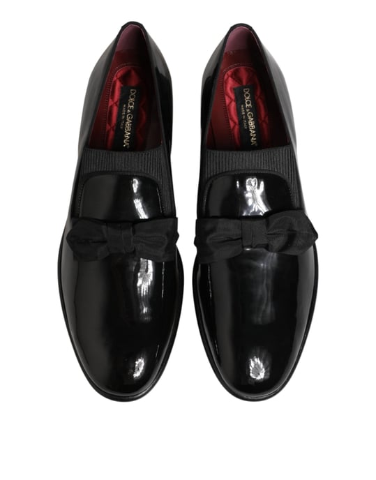 Dolce & Gabbana Schwarze Leder Slipper Schuhe für Herren - Image 4