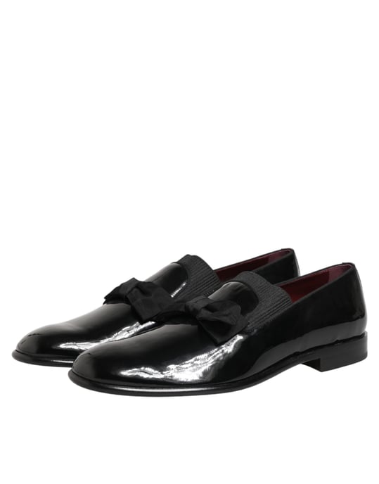 Dolce & Gabbana Schwarze Leder Slipper Schuhe für Herren - Image 5