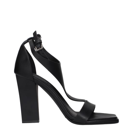 Max Mara Schwarze Leder-Stiletto-Absatzsandalen - Image 1