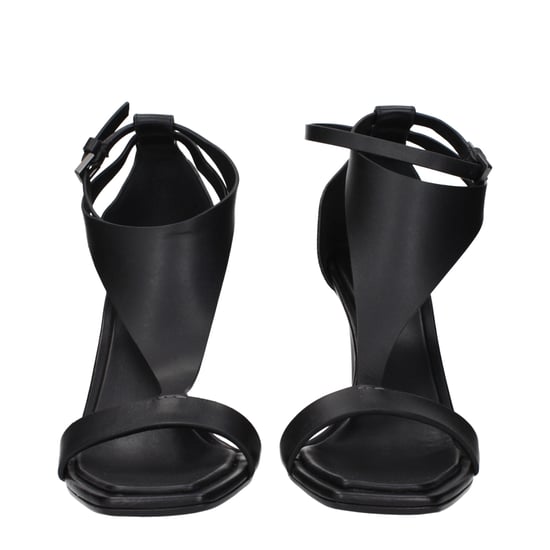 Max Mara Schwarze Leder-Stiletto-Absatzsandalen - Image 3