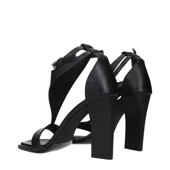 Max Mara Schwarze Leder-Stiletto-Absatzsandalen - Image 4