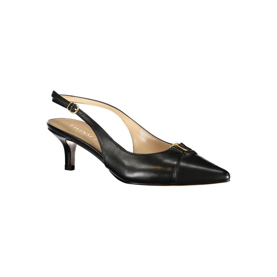 Twinset schwarze Leder Damen Sandale - Image 2