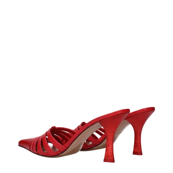 Paris Texas Rote Leder Stiletto-Absatzsandalen - Image 4