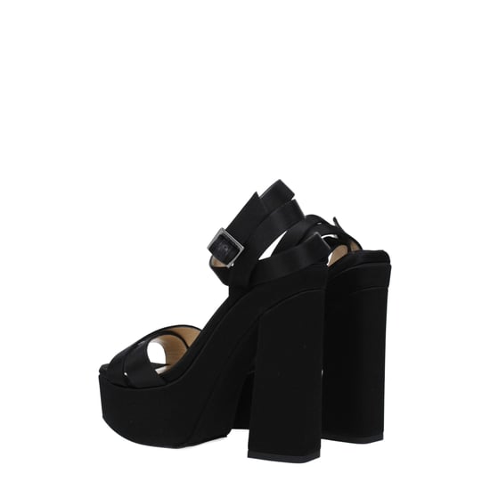 Jimmy Choo Schwarze Satin-Plattform-Sandalen - Image 4