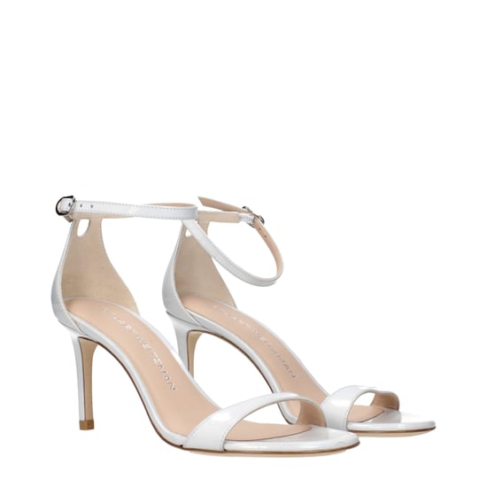 Stuart Weitzman Weiße Leder Stiletto-Absatzsandalen - Image 2