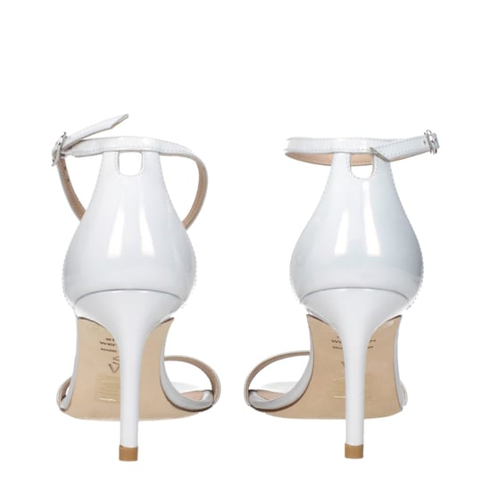 Stuart Weitzman Weiße Leder Stiletto-Absatzsandalen - Image 5