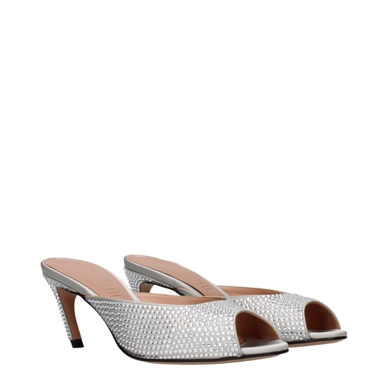 Die Attico Graue Satin Stiletto-Absatzsandalen - Image 2