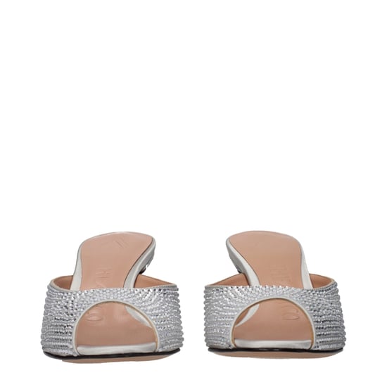 Die Attico Graue Satin Stiletto-Absatzsandalen - Image 3