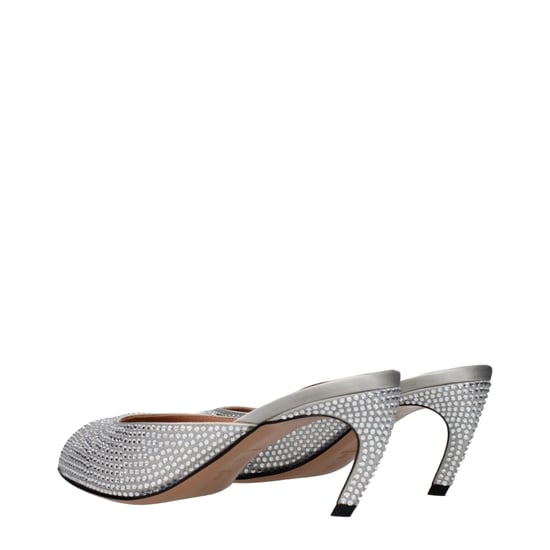 Die Attico Graue Satin Stiletto-Absatzsandalen - Image 4