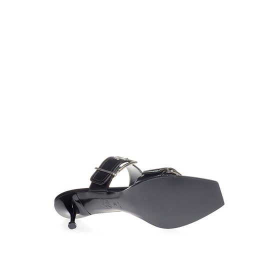 Alexander McQueen Schwarze Leder Stiletto-Absatzsandalen - Image 3