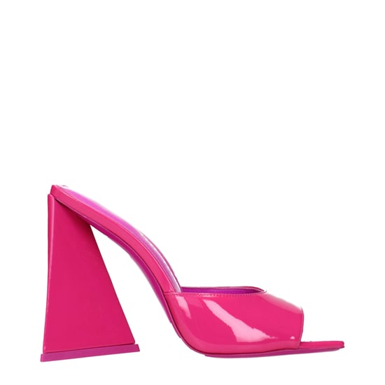 Die Attico Pinke Leder-Plateau-Sandalen - Image 1
