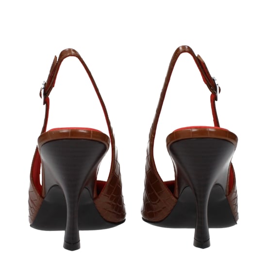 Stella McCartney Braune Leder High Heels Pumps - Image 5