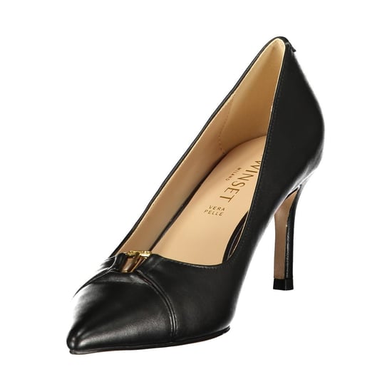 Twinset Schwarze Leder Damen Klassische Schuhe - Image 3