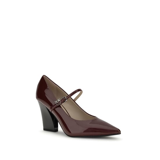 PINKO Bordeaux Kalbsleder Bos Taurus High Heel Pumps - Image 2
