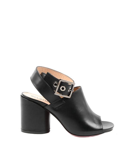 Leder Schnallen Sandalen mit Mittelabsatz - Image 1