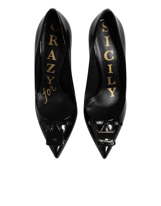 Dolce & Gabbana Schwarze Tasche Verzierte Absatzschuhe - Image 4