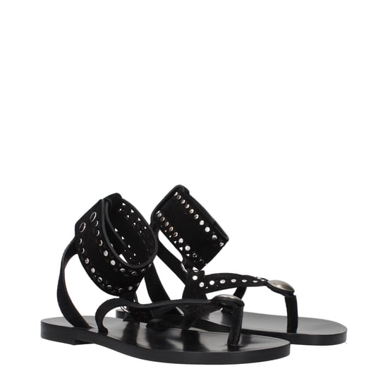 Isabel Marant Schwarze Leder Flip-Flop Sandalen - Image 2