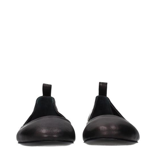 Die Attico schwarze Leder Ballerinas - Image 3