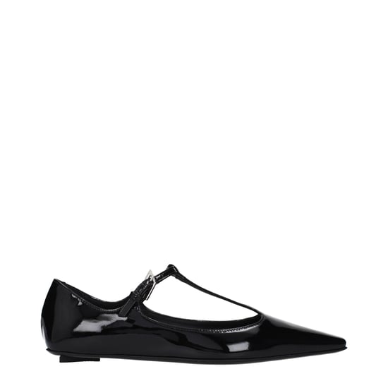 Die Attico schwarze Leder Ballerinas - Image 1