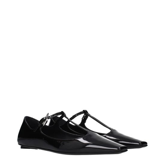 Die Attico schwarze Leder Ballerinas - Image 2