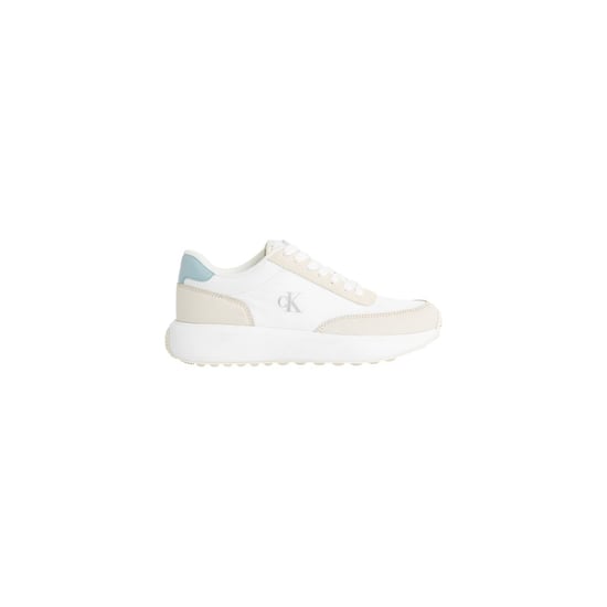 Calvin Klein Jeans Beigefarbene Leder-Sport Sneakers - Image 1