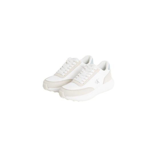 Calvin Klein Jeans Beigefarbene Leder-Sport Sneakers - Image 3