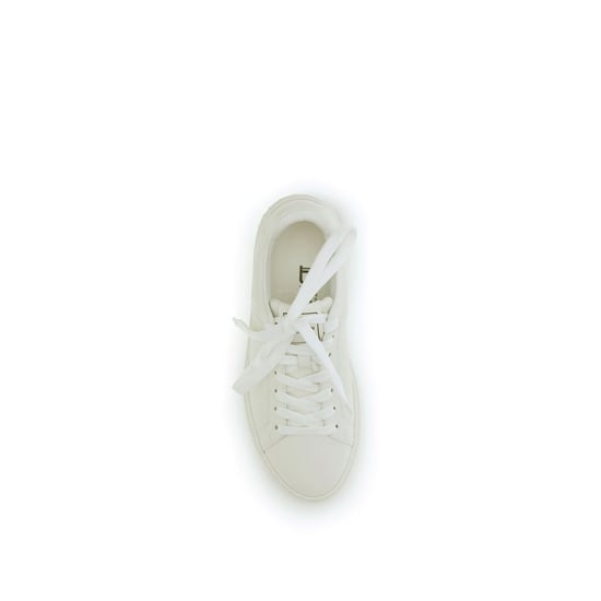 Balmain Weiße Kälberleder Bos Taurus Low Top Sneakers - Image 4
