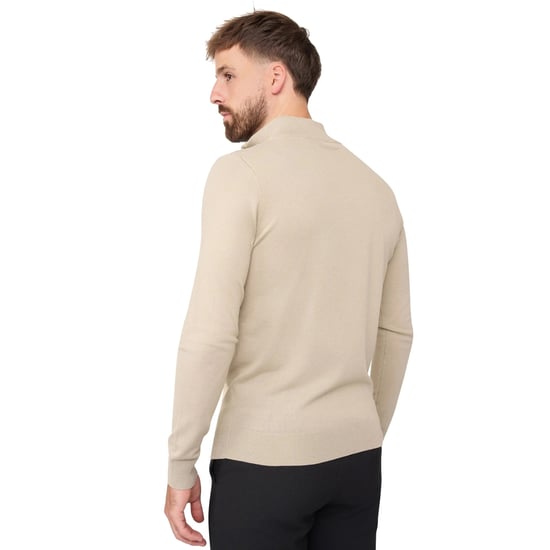 Solution Pullover Simon Zipper Strick Beige - Image 2