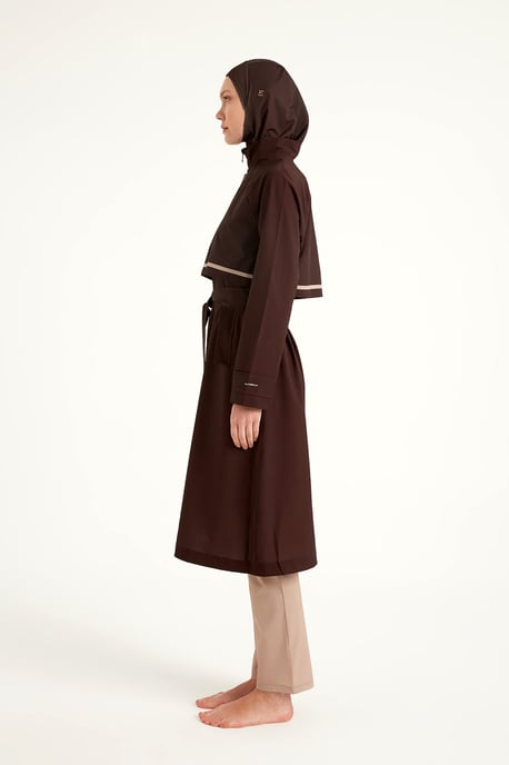 Marina Brown, vollständig bedeckendes, bescheidenes Burkini-Bademode-Set - Image 5