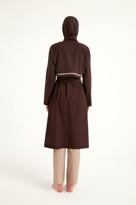 Marina Brown, vollständig bedeckendes, bescheidenes Burkini-Bademode-Set - Image 6