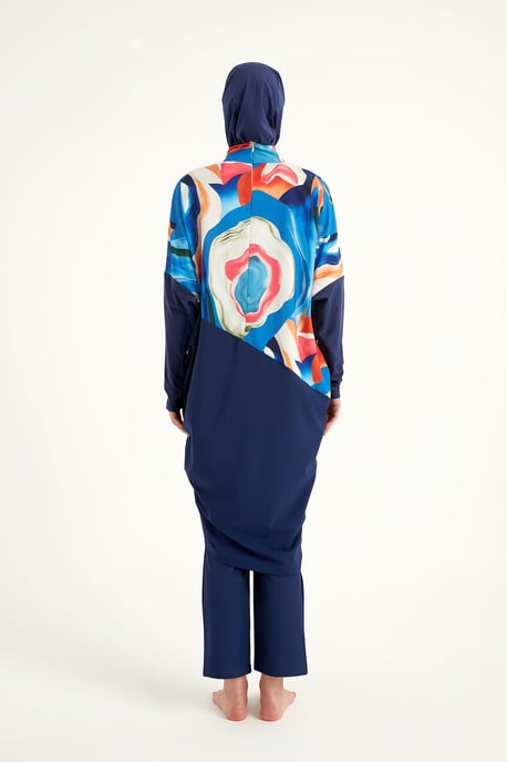 Bescheidener Burkini mit vollständiger Abdeckung – islamisches Badebekleidungsset für Frauen, bunt - Image 5