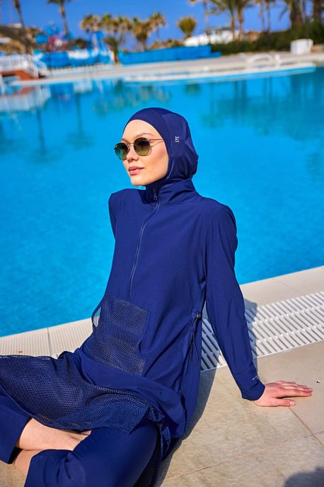 Marina Navy Modest Bademode Burkini - Image 1