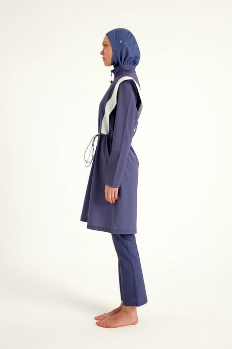 Marina Full Coverage Modest Badeanzug in Indigo - Image 5