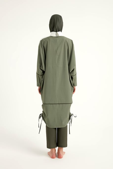 Khaki Modest Full Coverage Badeanzug – Islamisches Burkini-Set - Image 5