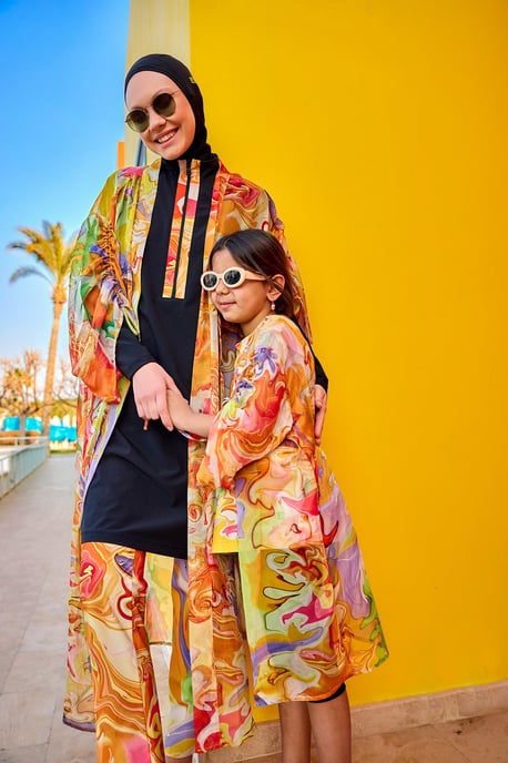 Schwarzes Burkini-Set mit vollständiger Abdeckung für Badebekleidung - Image 4