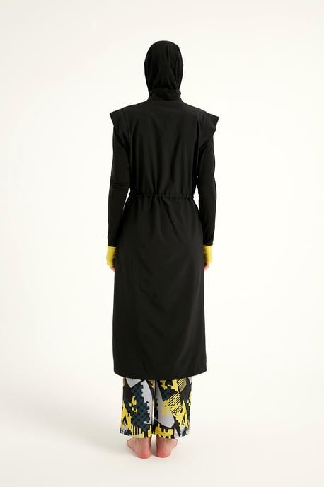 Schwarzes Burkini-Set für islamische Badebekleidung mit vollständiger Abdeckung von Marina - Image 6